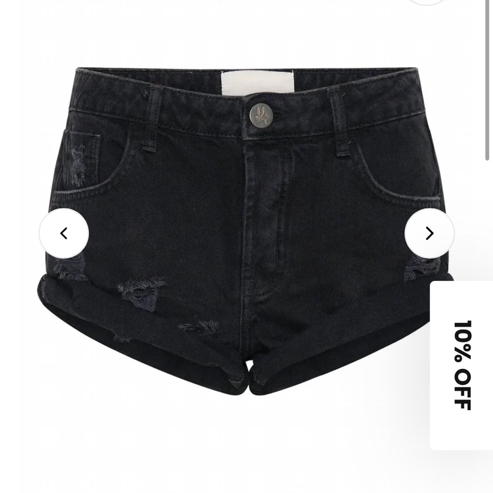 One Teaspoon Black bandit Jean Shorts
